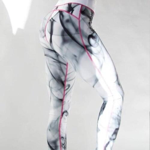 WHOUARE Fitness Essentials Leggings Sport Yoga Pants High Waist Breathable Slim 3D Digital Inkjet Printing Women Leggings