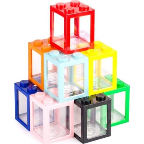 Multicolor Stackable Building Blocks Ecological Mini Aquarium With USB LED Light Fish Tank Small Reptile Pet Box Dropshipping