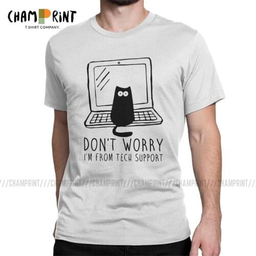 I'm From Tech Support Mens T Shirt Programmer Computer Developer Geek Nerd Leisure Tee Shirt Round Collar T-Shirts 6XL Tops