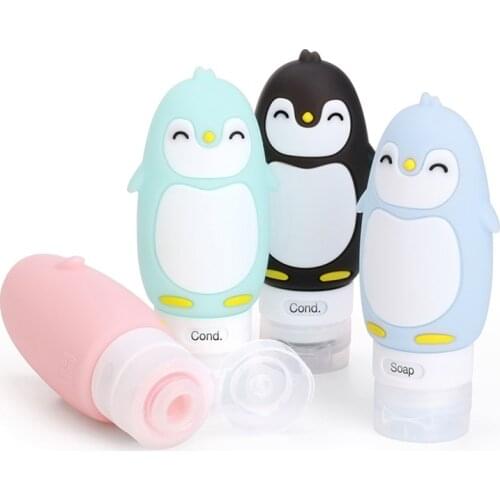 Portable Silicon Travel Bottles Set squeeze bottle Multi-purpose containers cartoon modeling bottles Silicone Make up Bottles