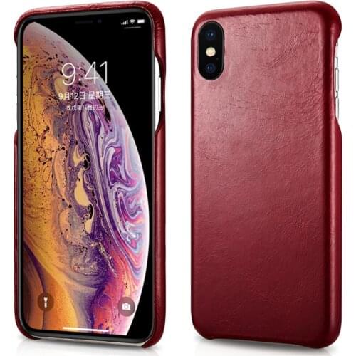 Icarer Official Leather Case for iPhone XS MAX Ultra Thin Slim Cover for iPhone X XS Back Phone Case
