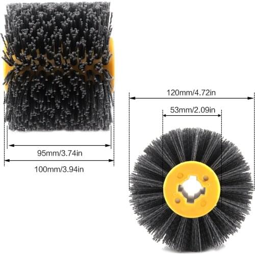 P80/120/180/240/320/600 1 Pcs Nylon Abrasive Wire Dupont Drum Polishing Wheel Electric Brush For Woodworking Metalworking
