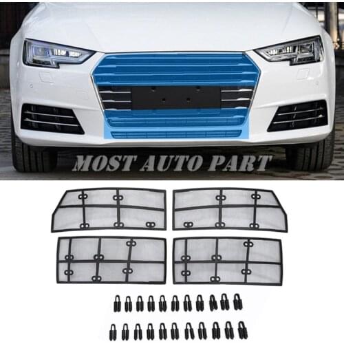 Front Grille Insert Mesh Insect Mesh Screen Fit For Audi A4 B9 2016-2021 Car accesories interior Car decoration
