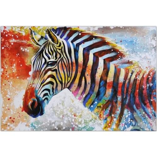 Full Square / Round Diamond 5D DIY Diamond Painting Colorful zebra 3D Embroidery Cross-stitch Mosaic animal Home Decoration