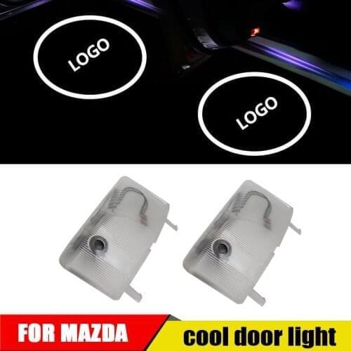 QCDIN Pair for MAZDA LED Car Door Welcome Light Logo Projector Light for MAZDA6 RX8 ATENZA CX-9 RUIYI MAZDA8 MPV