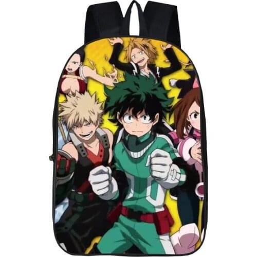 Cartoon Student School Shoulder Bags Anime Boku no Hero Academia Cosplay Backpack Teenage Travel Laptop Bag Gift