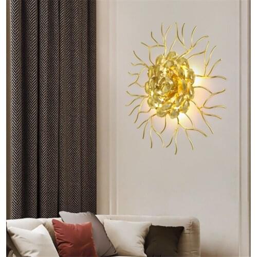 Modern Minimalist Creative Art Wall Lamp Home Background Wall Lamp Restaurant Bookstore Cafe Fresh Art Flower Cluster Lamp