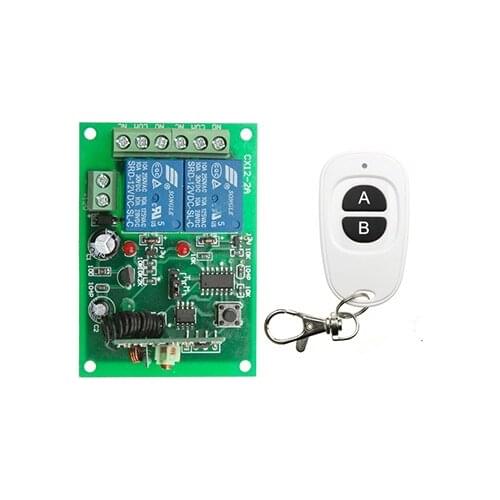 Universal Wireless Remote Control Switch DC 12V 24V 2CH 2 CH Relay Receiver Module RF Remote Transmitter Garage Doors/shutters