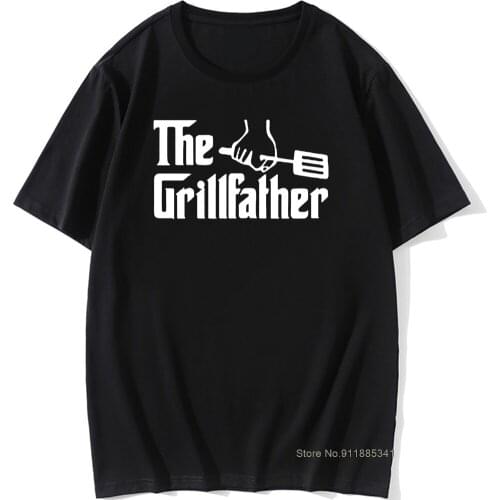 THE GRILLFATHER T-SHIRT Gradad Dad BBQ Barbecue Funny Unisex Graphic Vintage Cool Cotton Short Sleeve T Shirts