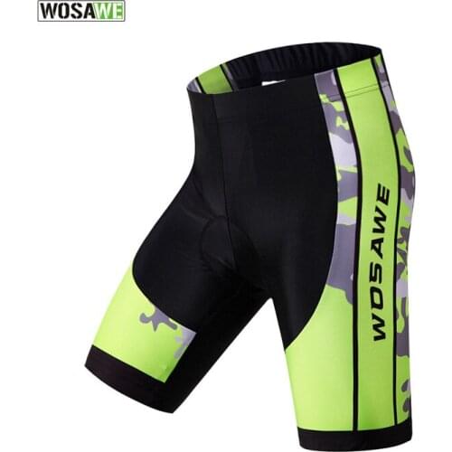 WOSAWE 3D Gel Padded Cycling Shorts Mountain Bike Riding Sport Bicycle Shorts Breathable Short Pants Fitness Ciclismo Clothing