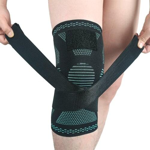 1 PCS Compression Knee Sleeves Running Badminton Gym Sports Knitted Hiking Knee Brace Guards Removable