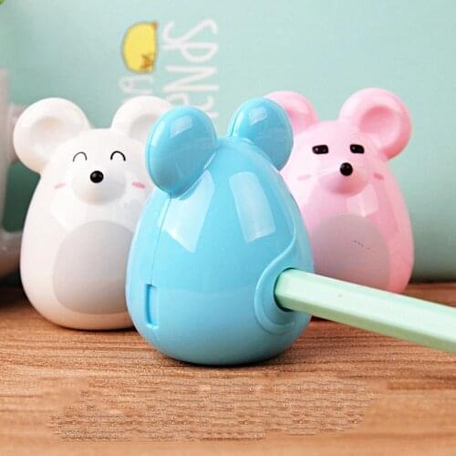 1pc Kawaii Cartoon Mouse Pencil Sharpener Cutter Knife Stationery Manual Pen Cutter Tool School Office Pencil Sharpener Supplies