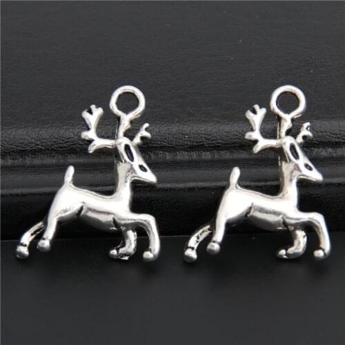 10pcs Tibetan Silver Color Deer Charms Pendants For Jewelry Making DIY Craft Handmade A2860