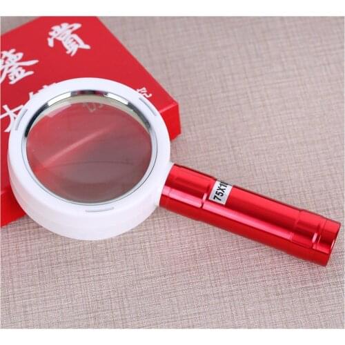 10 LED Zoom Magnifying Glasses 10X 68mm fresnel lens Magnifier LED Illumination Pocket Hand Held Magnifier