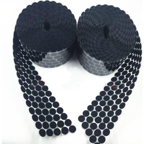 1000Pairs hook and loop tape nylon round dot stickers fabric adhesive tape strong glue on tape fastener