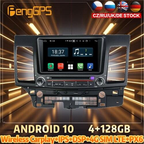 128G Android10 PX6 DSP For Mitsubishi Lancer 2006 Car DVD GPS Navigation Auto Radio Stereo Video Multifunction CarPlay HeadUnit