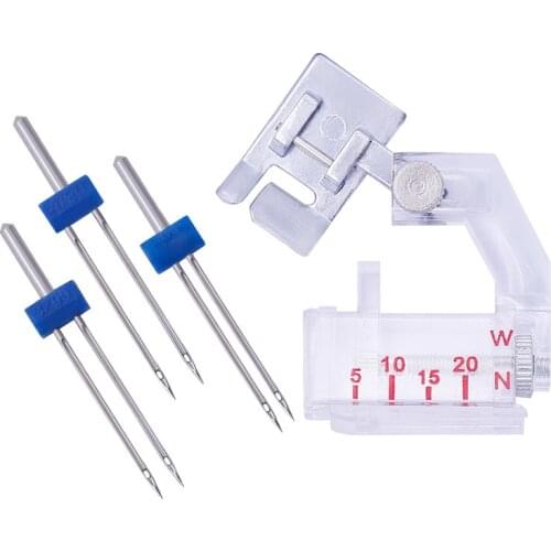 3pcs 2MM 3MM 4MM Double Twin Needles Wrinkled Sewing Presser Foot for Sewing Machine Accessories