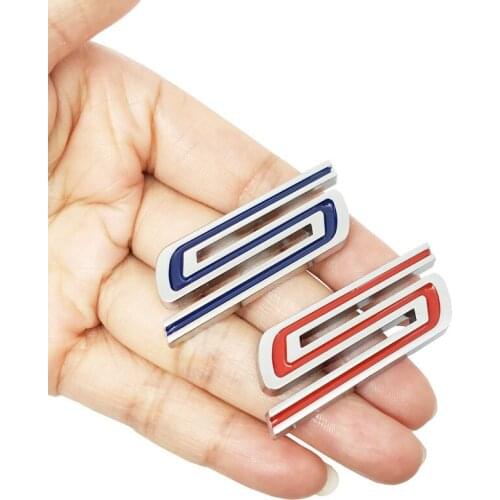 3D Metal S Logo Car mudguard trunk Emblem Styling Accessories for Ford Focus Fiesta Edge