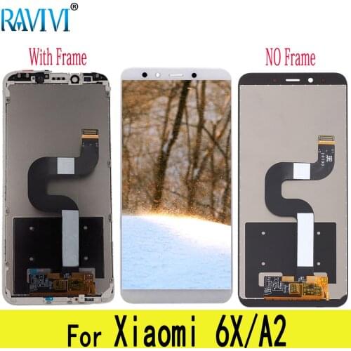 5.99" A2 LCD For XIAOMI Mi 6X LCD Display Mi6X MiA2 Touch Screen Tested Digitizer Assembly With Frame