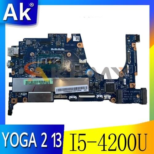 Akemy ZIVY0 LA-A921P Motherboard For Lenovo YOGA 2 13 YOGA2 13 Laptop Motherboard CPU I5 4200U 8G RAM 100% Test