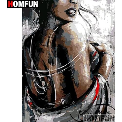 HOMFUN Full Square/Round Drill 5D DIY Diamond Painting "Beauty back" 3D Embroidery Cross Stitch 5D Home Decor A16675