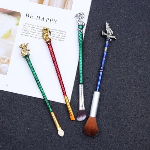 Anime Hot Powder Foundation Brush Concealer Bronzer Highlighter Soft Hair Metal Handle Brushes Liner Eye Makeup Brushes Tools