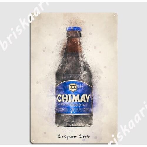 Belgian Beer Chimay Watercolor Design Metal Plaque Poster Retro Club Bar Wall Cave Plaques Tin sign Poster