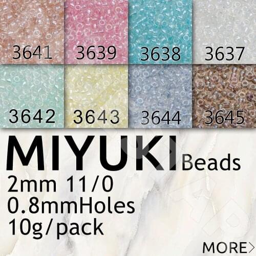 BLUESTAR vintage Miyuki Clear glass bead Color core antique bead Bracelet jewelry accessories cloth France Embroidery