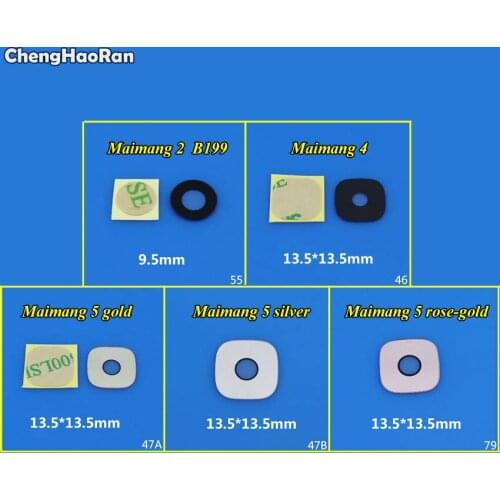 ChengHaoRan Back Rear Camera glass Lens Cover with Adhesive Replacement for HuaWei Maimang 2 4 5 AL00 B199 G8 G9Plus