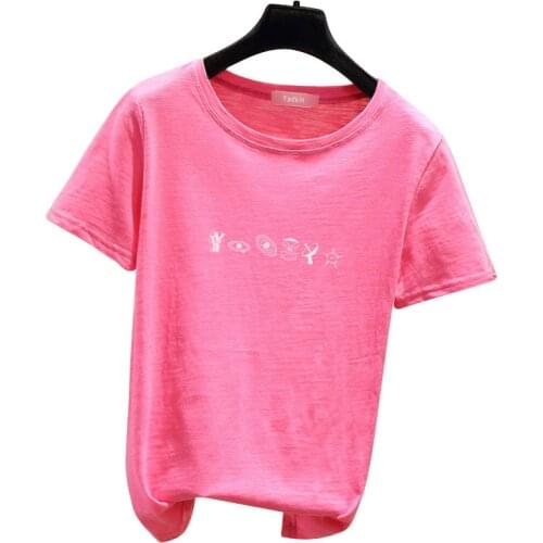 European and American fashion summer popular leisure breathable womens classic T-shirt