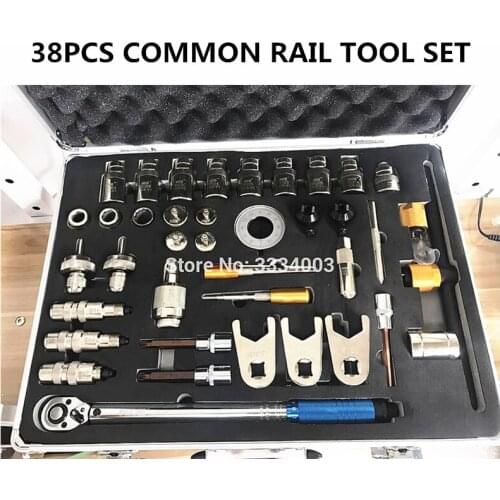 NEW type common rail injector disassemble tools 38PCS, common rail injector dismounting tools, common rail repairing tool