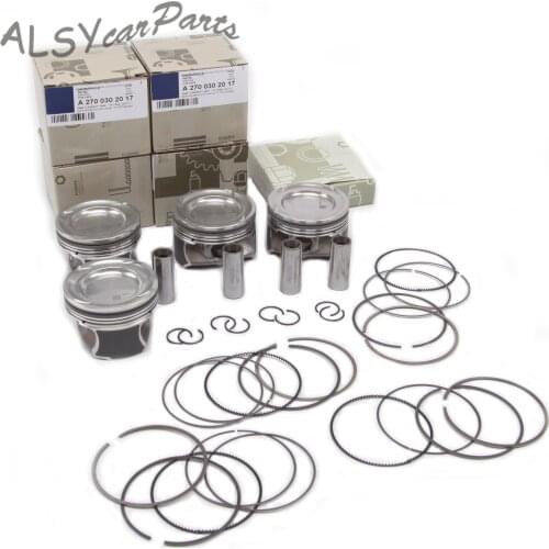 YIMIAOMO Engine Pistons & Rings Set For Mercedes Benz GLA220 GLA260 CLA 220 CLA260 4MATIC W246 W176 A250 Pin 20MM 2700302017