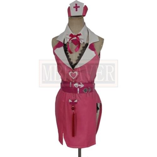 OW D.VA DVA Hana Song Rem Nurse Outfit Cosplay Halloween Adult Women Full Sets Halloween Costume