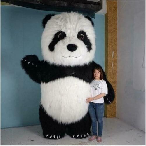 Panda Mascot Costume Inflatable Set Birthday Gift 2.6m/3m Advertising Mascot Adult Cosplay Fursuit Halloween Performance Costume