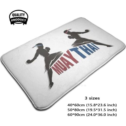 Muay Thai Fighters Door Mat Foot Pad Home Rug Muay Thai Kickboxing Fighter Fight Ring Competition Thailand Sports Thai Folk