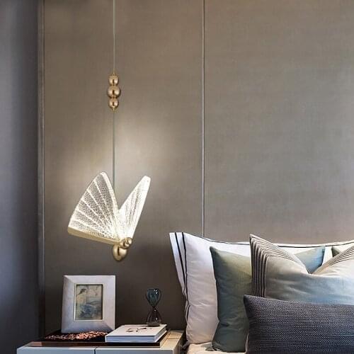 Small chandelier net red ins restaurant Nordic main bedroom light luxury modern simple bedroom bar Butterfly Bay light