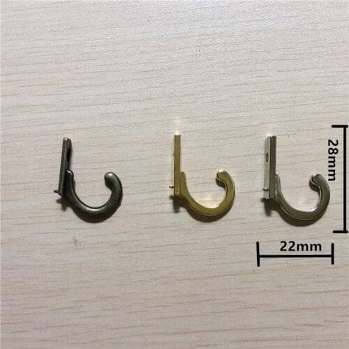 Mini Key Hangers,Antique Alloy Hook Decorative Furniture Wood Board Mounted Robe Hooks,28*22mm,60Pcs