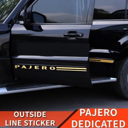 For Mitsubishi Pajero accessories v73v75v77v93v95v97v98 Door stickers Waist line Pajero io Full Pinin Montero Decoration