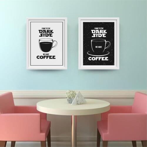 Funny Coffee Quote Print Creative Illustration Poster Coffee Shop Wall Art Picture Canvas Painting Cafe Kitchen Decor