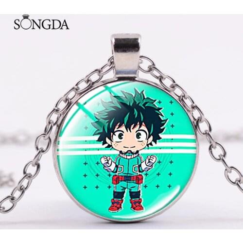 Anime My Hero Academia Necklace All Might Midoriya Lzuku Bakugo Katsuki Todoroki Shoto Figures Toy Necklace Hobby Collect