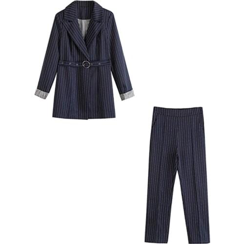 Женские брючные костюмы в полоску PERHAPS U China At AliExpress