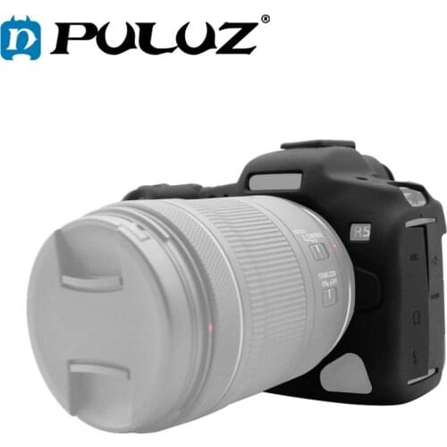 PULUZ Soft Silicone Rubber Camera Protective Body Cover Skin Case for Canon EOS R5 DSLR Camera Bag Housing protector Cover