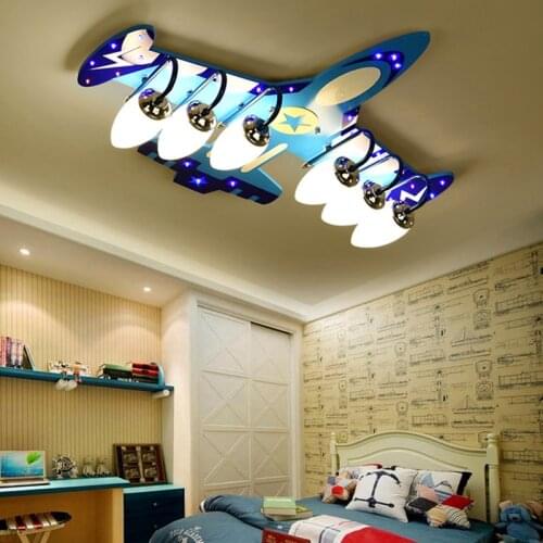 Modern childrens lamp plane bedroom led chandelier for living room ndoor lighting ceiling lamp interior lighting chandeliers