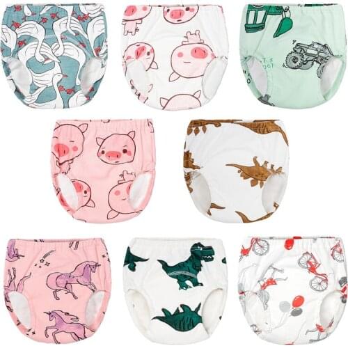 One Piece Cute Baby Boys Girls Cute Underpants Cotton Floral Print Study Pants Children Ins Cute Cartoon Pants Kids Shorts 2-6T