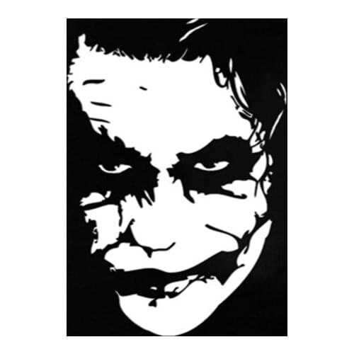 Joker Face Funny Decal Silver Car Auto Stickers for Bumper Window Car Decorations Creativity Waterproof KK Vinyl,15cm*22cm
