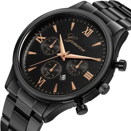 Mens Watches Luxury Top Brand GENEVA Male Clock Watch Men Quartz Watch Unique Designer Business Wristwatch 2020 reloj hombre