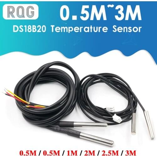 0.5m/1m/2m/2.5m/3m DS18B20 DS18S20 NTC 10K 1% 3950 Waterproof Digital Temperature Sensor Probe NTC Thermistor Thermal Cable