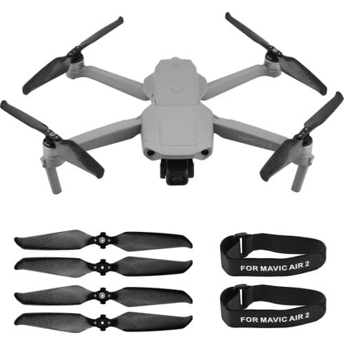 1/2/4 Pairs 7238F Carbon Fiber Propellers for DJI Mavic Air 2 Low Noise Props Blade Replacement Props Guard Holder Accessories
