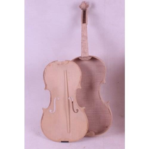 1 pcs 4/4 violin unfinished Flame maple back Russian spruce top Wholesale