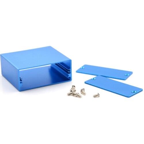 1pc Blue Aluminum PCB Instrument Box Electronic Project Enclosure Case 50*58*24MM